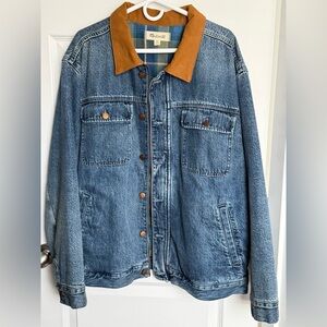 Madewell Denim Jacket with Tan Collar